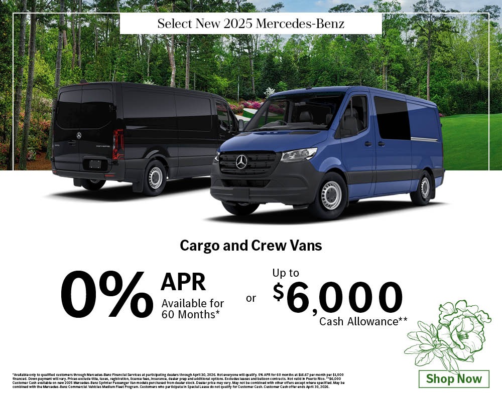 Select New 2025 Cargo and Crew Vans